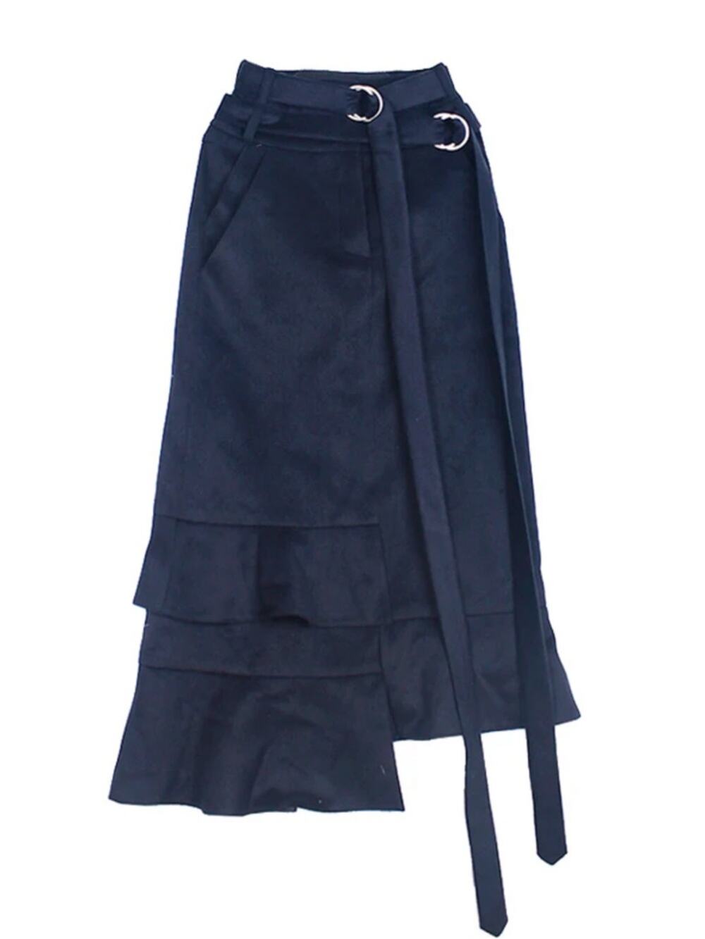 Rocket x Lunch blue wool skirt - made in Korea